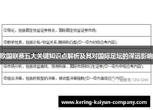 欧国联赛五大关键知识点解析及其对国际足坛的深远影响